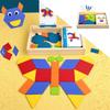 Children Kids Educational Toy Colorful Wooden Brain Training Geometry Puzzle Jigsaw