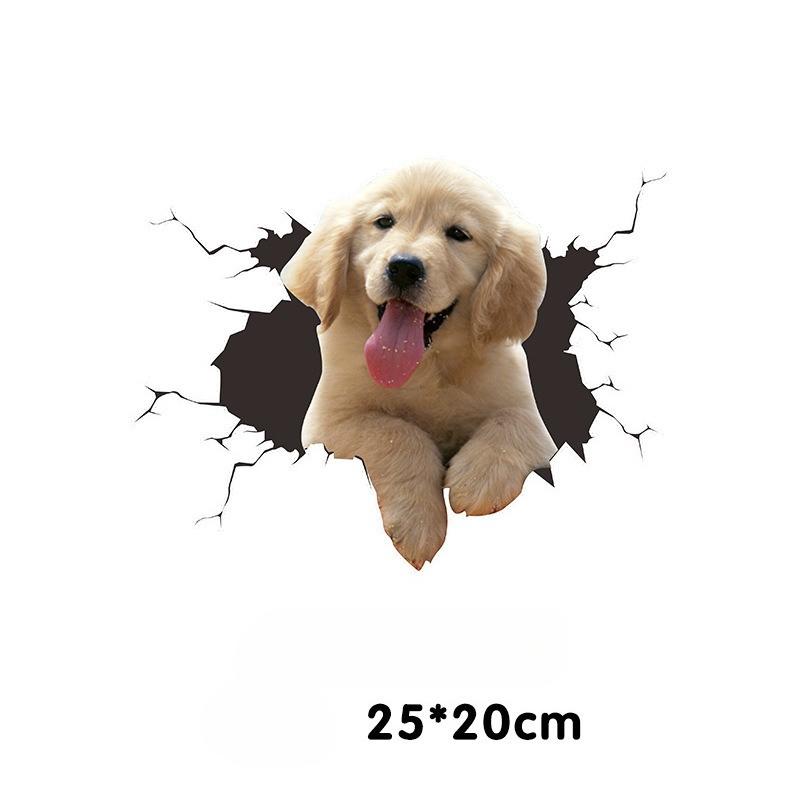 Cute Car Accessories Stickers Personalized Dog 3D Three-dimensional Stickers Body Scratches Block Cartoon Car Stickers