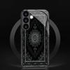Black Persian tempered glass phone case suitable for Samsung Galaxy S26 S25 S24 S23 S22 S20 FE/Ultra/Plus anti drop back cover