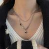 Double-layer Stacked Tetragonal Star Necklace Women's Cold Wind Niche Light Luxury High-end Versatile Couple Collarbone Chain
