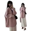 Autumn and Winter Pullover Sweater Women's Medium and Long Gentle Lazy Wind Curved Hem Top Women's High-end