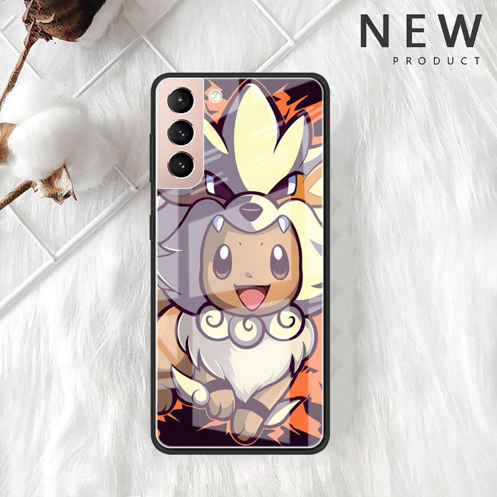Glashülle für Samsung Galaxy S20 FE S22 Ultra S21 Plus Note 20 S10 Lite 10 S10e S9 Gehärtete Handyhülle Lustiges Pokemon Pikachu