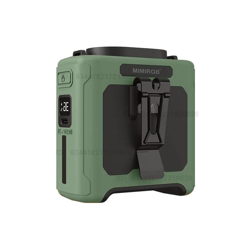 10000mAh Outdoor Portable Waist Fan Hanging Neck Fan Strong Wind with Power Bank LED Lighting Outdoor Sports Work Lights