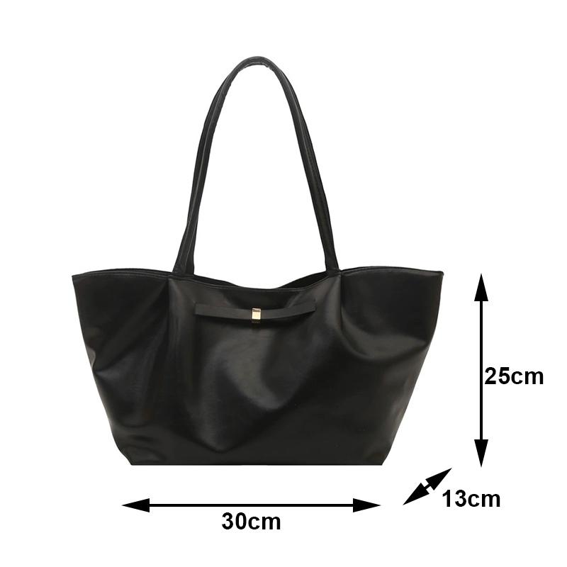 Yogodlns Large Capacity Tote Bag Women's Commuter Shoulder Bag Stylish Versatile Trendy Soft PU Leather Handbag and Purse