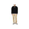 Li-Ning Trendy Sportswear Series Chinese Character Print Crew Neck Pullover Sweatshirt Unisex Tops Black AWDSB23-4