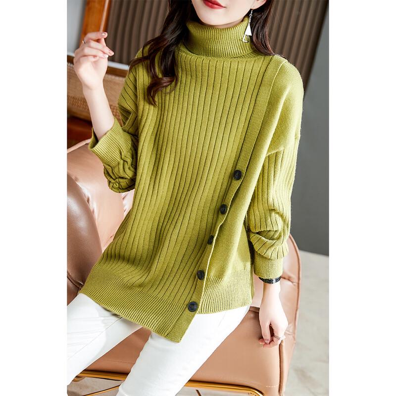 

Firstview Women s Chic High-Collar Long-Sleeve Sweater One Size
