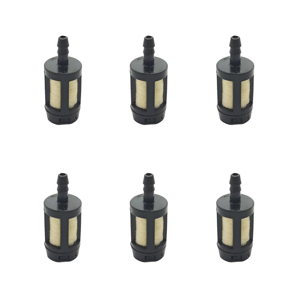 6pcs 125-527 Fuel Filter for ECHO String Trimmer SRM210 GT200 SRM225 SRM210 SRM2100 GT225 PAS225 PB200 Fit Chainsaw Brush Cutter