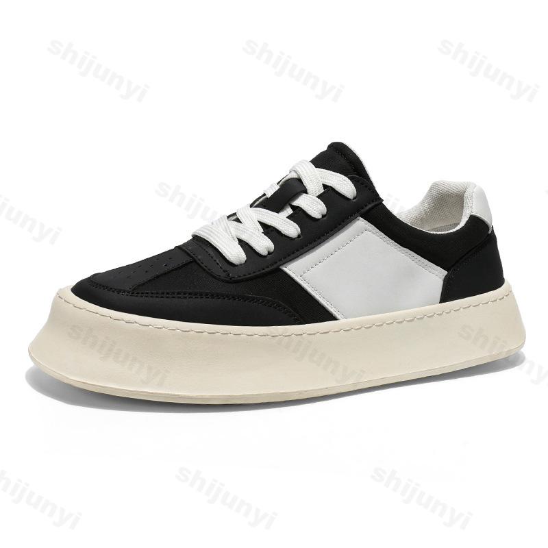 

Мода 2025 Весна Новая Модная Тенденция Дышащие Повседневные Спортивные Туфли на Толстой Подошве для Мужчин Удобные Универсальные Кроссовки на Платформе с Низким Верхом 39 чёрный