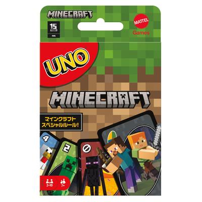 Mattel Games UNO Minecraft Party Carte Éducative 112 pour Âges 7 et FPD61 Jeu, Fournitures, Jeu, Cartes, 2-10 Joueurs, Up, Vert,