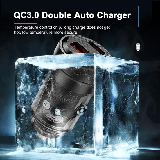 

Car Charger Stable 12/24V Output Creative Mini Universal PC Odor-free Space-saving Material QC3.0