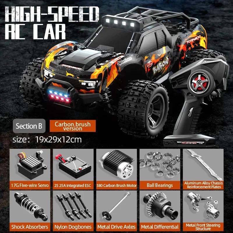 Non-Toxic Jjrc Rc Drift Car 1/18 4Wd Racing Off Road Drifting 28 Km/H High-Speed Remote Control Car Shock-Absorbing Vehicle Toys Children