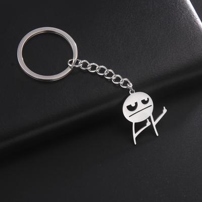 Stainless Steel Keychain Pendant Fun Accessory Durable Metal Key Ring Charm for Keys Bags and Everyday Use