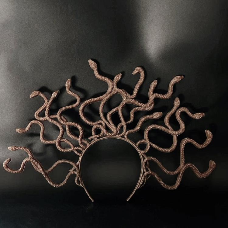 Costume da Serpente di Halloween Cerchietto per Capelli Donna Fascia per la Testa Mitologia Greca Accessori di Scena