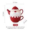 Nordic Christmas Tableware Set, Santa Embossed Ceramic Plates Bowls, Stitched Sealing Canister Collection