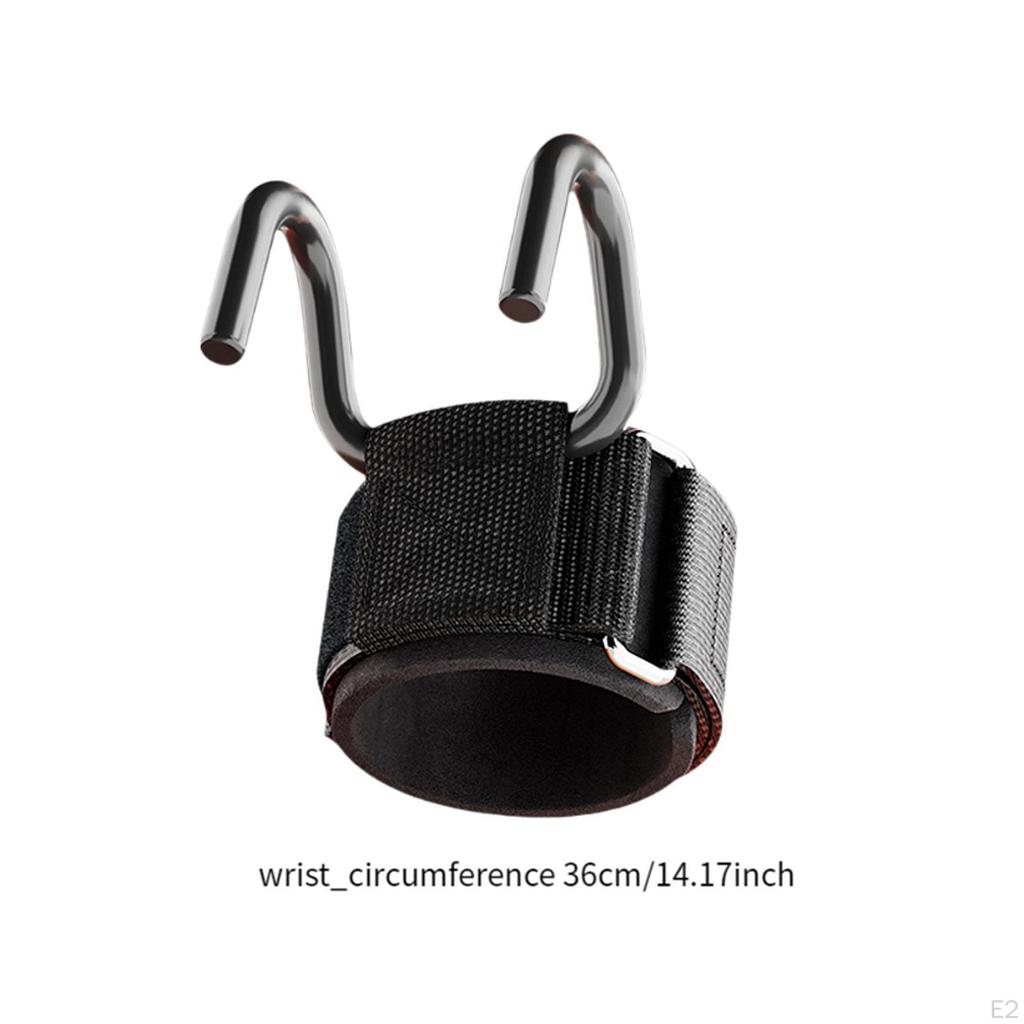 Weight Lifting Hook Pull Up Wrist Strap Lightweight AntiSlip Supplies Deadlift Grip for