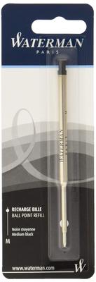 WATERMAN Official Waterman Ballpoint Pen Refill Medium Size Set Black Oil-Based 3-Piece