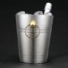2L/4L European Style Stainless Steel Ice Bucket Wine Champagne Wine Chiller Wine Bottle Cooler Beer Chiller Ice Barrel Bar Tools