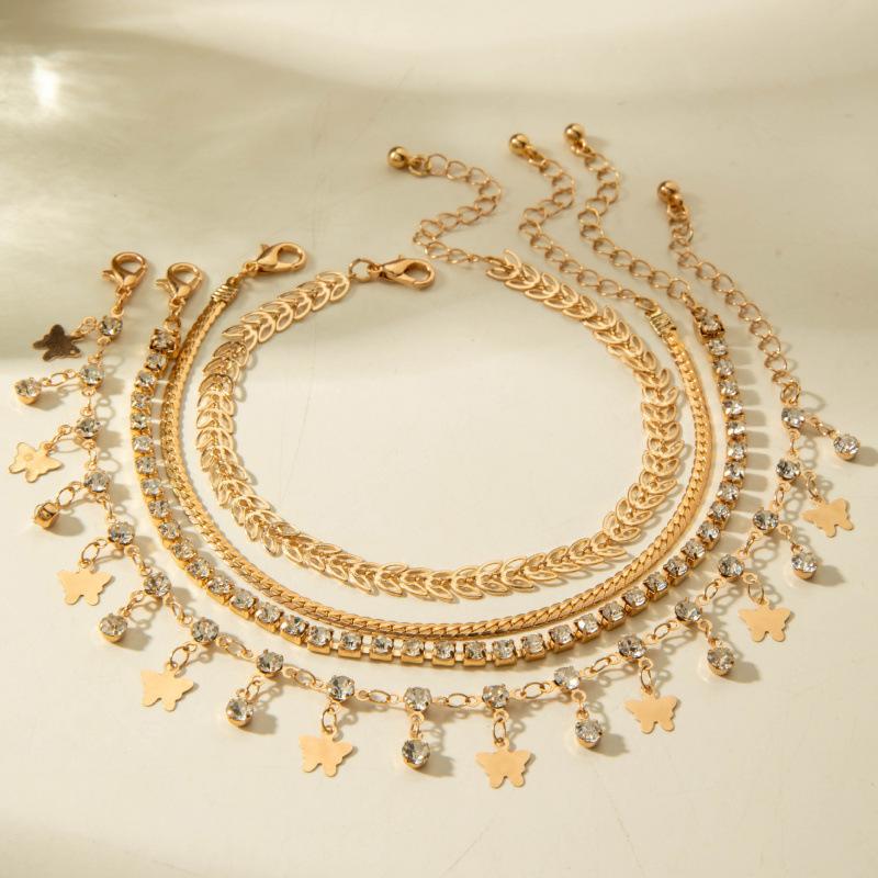 Jewelry Cross Simple Chain Foot Decoration, Eye Pendant Multi-layer Stacked Anklet Wholesale