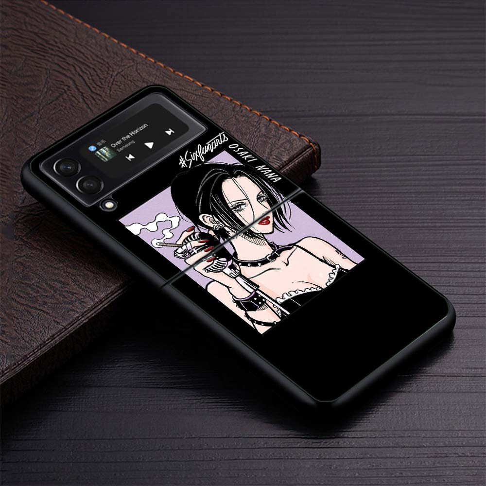 Nana Anime Na Na Girl Zflip4 Zflip5 Phone Case For Samsung Z Flip3 Flip4 Flip5 5G zFlip 4 5 Cover Cellphone Shell Caso Fundas