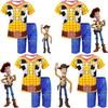 Adorable Toy Story 4 Kids Boys Woody Cosplay Short Sleeve T-shirt And Shorts Set