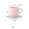Tulip Luxury Ceramic Coffee Cup Saucer Set with Hand and Dish Milk Tea Cappuccino Tableware 280ml/320ml Birthday Couples Gifts