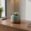 Zirkulierendes Wasser Ornament Feng Shui Dekor Keramik Feature Einweihungsgeschenk Klein Innen Blau
