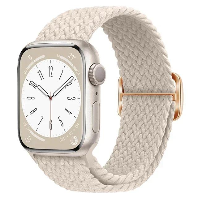 Nylon Strap for Apple Watch Ultra 2 Band 49mm 40mm 44mm 41mm 38 45mm Elastic Braided Loop Bracelet IWatch Series 9 8 7 6 SE 5 4