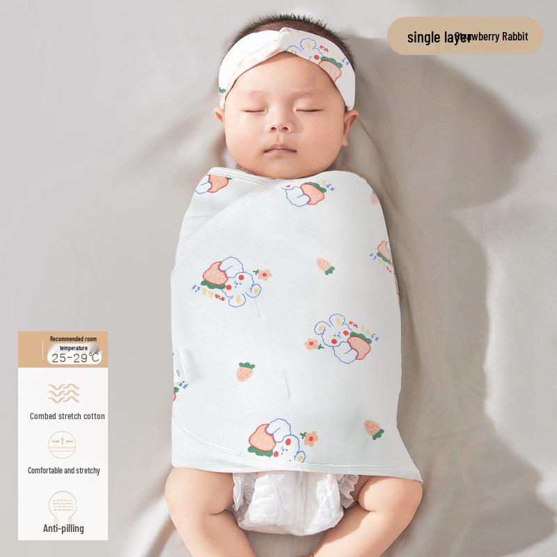 

Спальный мешок для новорожденных против испуга: Легкое пеленальное одеяло для весны/лета. 35x80cm