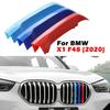 Grille Cover Clip Trim Sport M Style Color 7 Slat For BMW X1 F48 LCI 2020+  Front Kidney Grill Decorative Parts