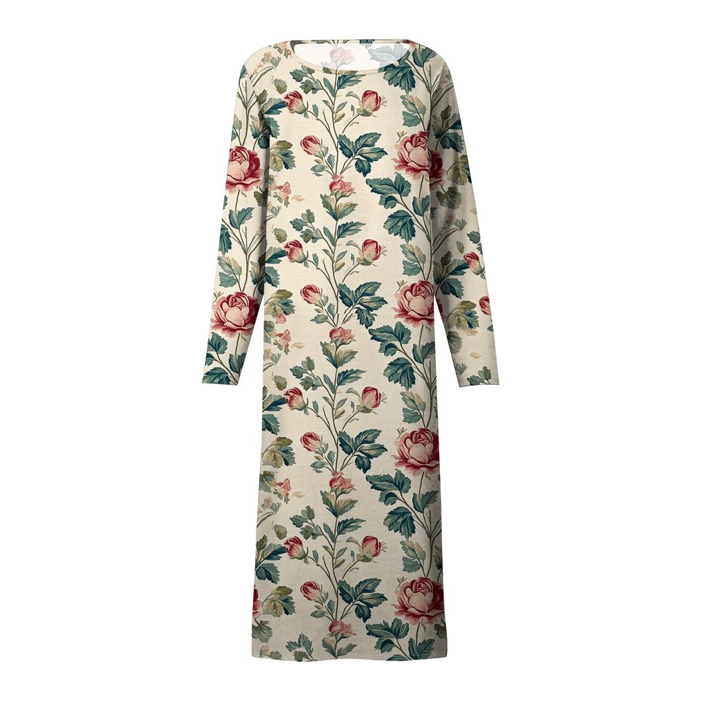 Women's Fashion Casual Sleeveless Round Neck Color Elegant Temperament Dress