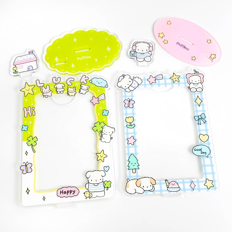 Sweet Puppy Series Acrylic Photo Frame Kawaii Kitten 3 Inch Kpop Photocard Holder for Girls Gifts Japan Style Wholesales 2025
