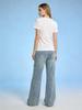 European and American Retro Women's Wide-Leg Mid-Waist Jeans