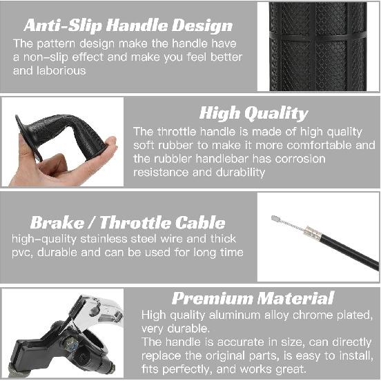 YOXUFA Mini Bike Throttle Assembly Kit + Mini Bike Brake Clutch Lever For Coleman CT100U CC100X Baja Doodlebug DB30 Motovox MBX10 MBX11 Monster Moto