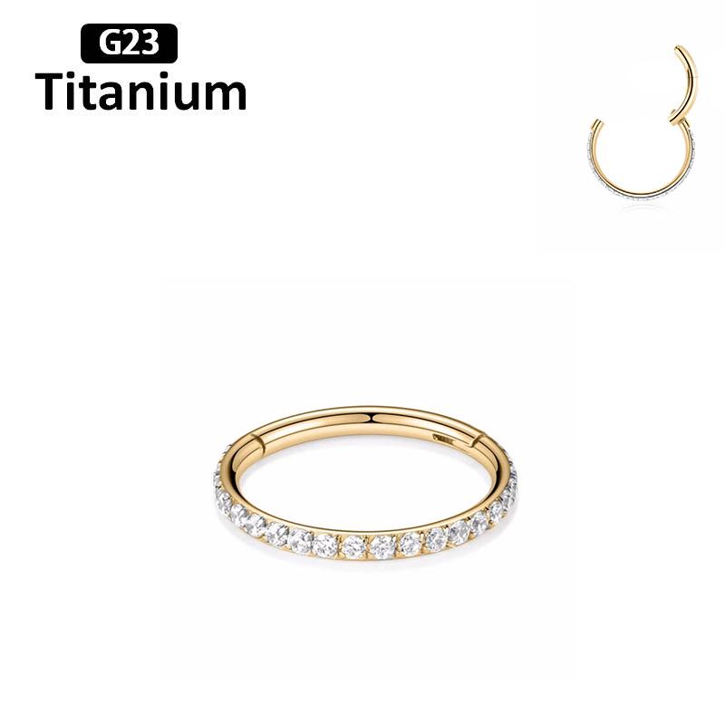 ASTM f136 Titanium Piercing Hinged Segment Septum Hoop Nose Rings Clicker Ear Cartilage Tragus Helix Conch Body Jewelry Earrings