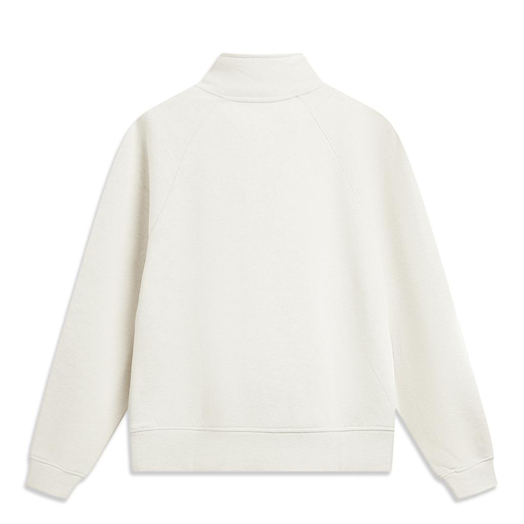 Li-Ning Sports Lifestyle Series Stand Collar Letter Logo Pattern Sweatshirt Women sweatshirt AWDW110-6