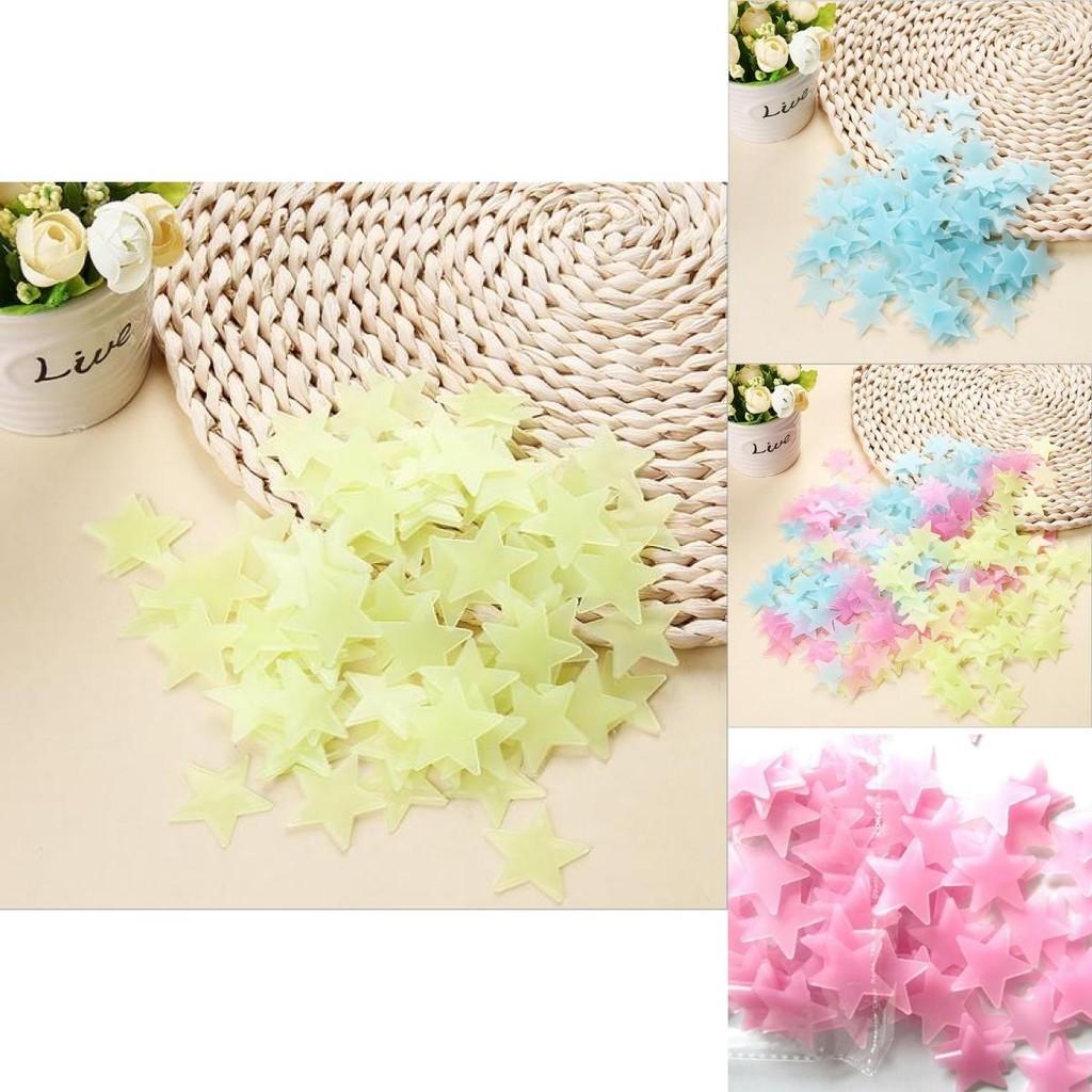 Wall 100pcsbag Stickers Decal Glow In The Dark Baby Kids Bedroom Home Stars  Decor Color