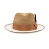 Elegant Raffia Panama Hat With Feather Detail Unisex Foldable Travel Accessory For Beach Party