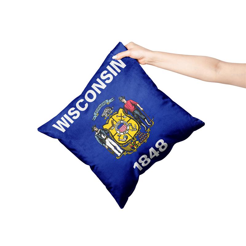 Aertemisi 18'' X 18'' Wisconsin Square Throw Pillow Cushion Covers Cases Pillowcases For Sofa 45Cm X 45Cm