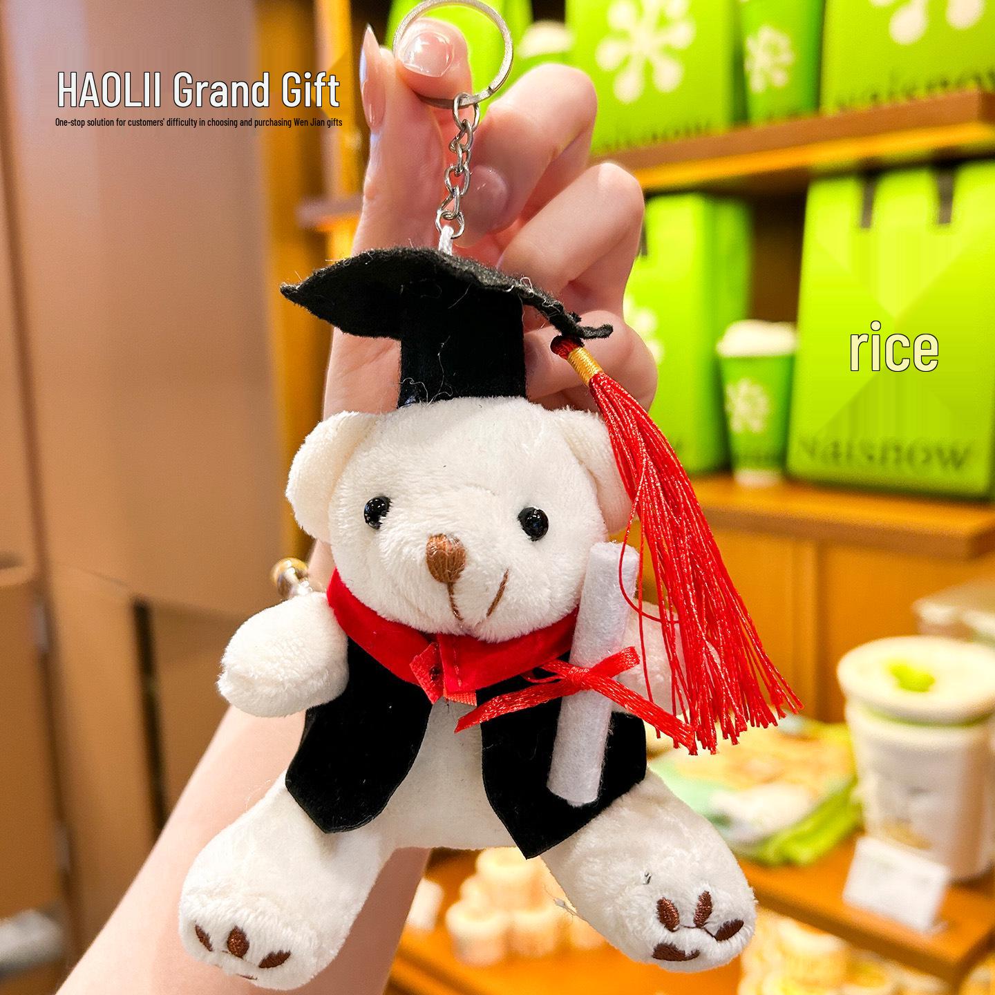 Graduation Bear Keychain: Doctor Plush Toy & Souvenir