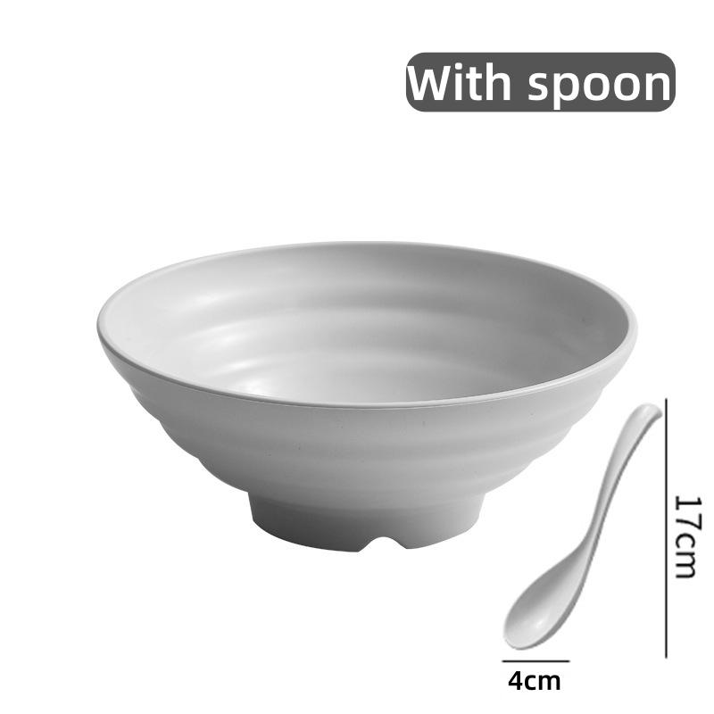 JIATA Fashion Black Large Striped Ramen Bowl Large Caliber And Large Capacity High Temperature Resistance Anti fall and durable