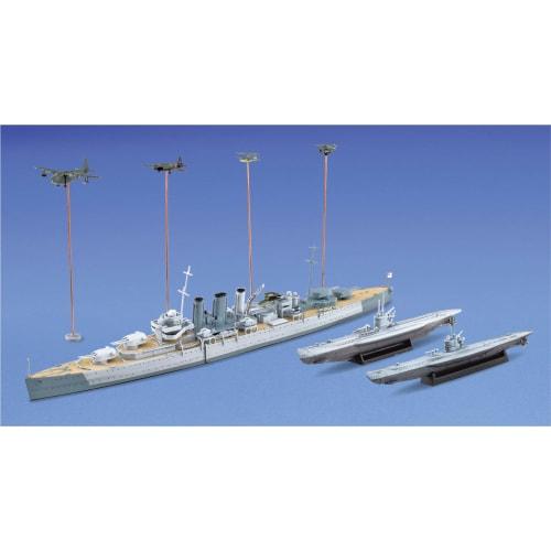 Aoshima Bunka Kyozai 1/700 Waterline Series Limited Edition Royal Navy Heavy Cruiser HMS Dorsetshire Pursuit of Bismarck Plastic Model (Manufacturer's