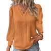 Women's Fashion Casual Spring Fall Solid Color Print Pullovers & Long Sleeves V-Neck Blouses & Shirts