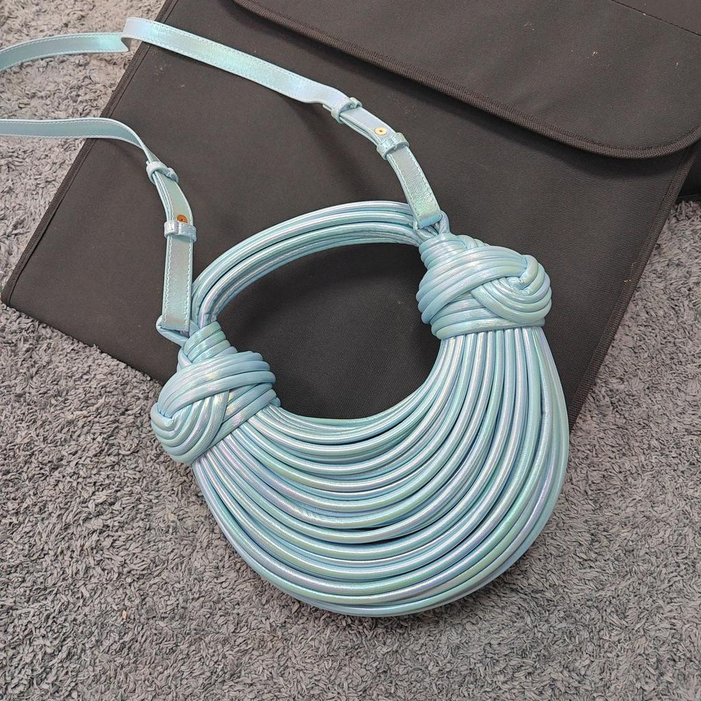 Fashion Handbag Bag Women'S High Sense Niche Design Personalized Noodle Bag Foreign Style Messenger Bag Women'S Tide Weaving