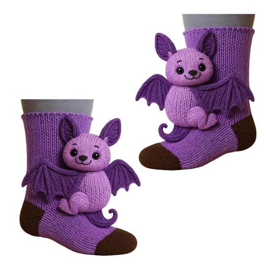 Knitted Animal Socks Warm Floor Socks with Cute Animal Dolls Indoor Winter Socks