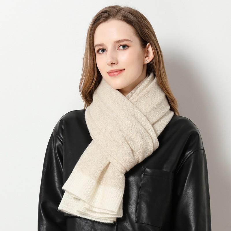 Autumn and Winter 100% Cashmere Scarf Ladies 2025 New Solid Color Versatile Cashmere Big Shawl Fashion Lady