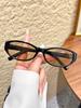 1Pc Retro Fashion Cat-Eye Narrow Frame Sunglasses Classic Versatile Basic Item Sunglasses for Daily Outings Vacation Outfits Dri