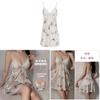 Satin Sleepwear Set For Women With Vneck And Chest Padding For Home And Sleep Use