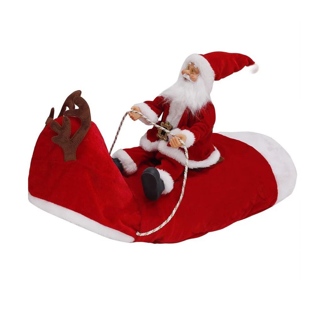 Santa Dog Costume Christmas Pet Clothes Santa Claus Riding Pet Costumes Party Dressing Up Dogs Cats Outfit