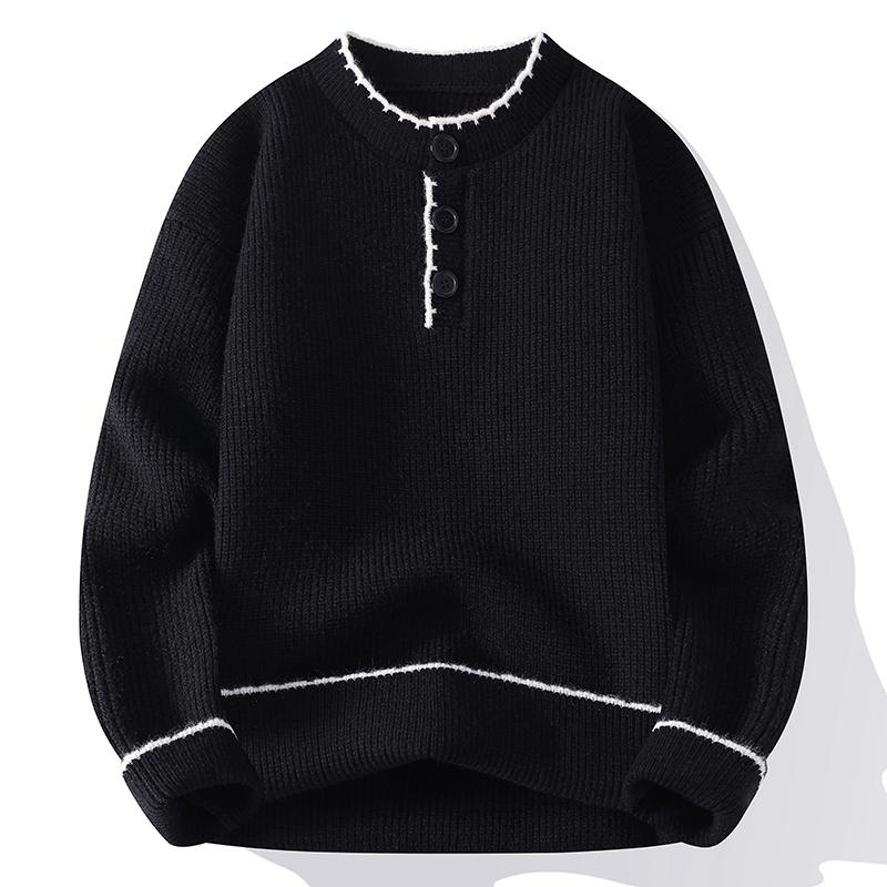 Autumn Winter Fashion Casual Long Sleeve Sweater Men Knit Pullovers O-Neck Youthful Vitality Knitted Sweater Warm Knitwear