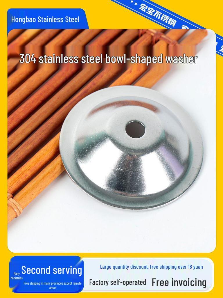 304 Stainless Steel Concave Washer, Grass Hat Washer, Trumpet Washer, Adjustable Foot Pad Washer M4-M16.